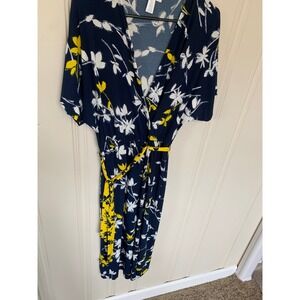 London‎ Times Women's Blue Floral Print Tie Waist jumpsuit  Size 10